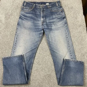Levis 505 Jeans Mens 36x36 (Fits 34x35) Vintage Denim Faded 2001 Y2K Whiskered - Picture 1 of 11