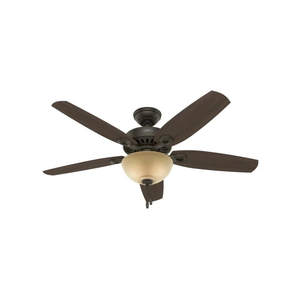 Hunter Fan Builder Deluxe Ceiling Fan 52In Bronze Brazilian Cherry - Image 1 of 4