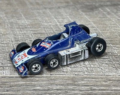 Coche de carreras de juguete vintage 1977 Mattel Hot Wheels Lickety Six Flying Colors Hong Kong Foto 1 de 4