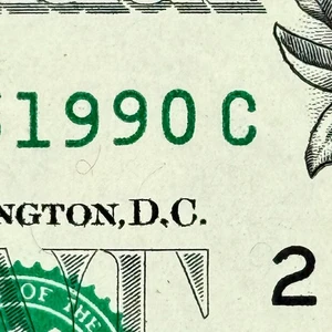 1990 Birthday Anniversary Graduation Best Gift Uncirculated Dollar Serial Number - Picture 1 of 6