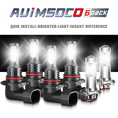 Kit combinado de luces antiniebla LED de haz alto y bajo para GMC C3500 HD 1991-2002 Foto 1 de 4