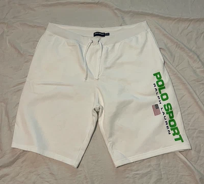 POLO RALPH LAUREN SPORT MENS PRE OWNED SWEAT SHORTS WHITE 3XLT - Image 1 of 2