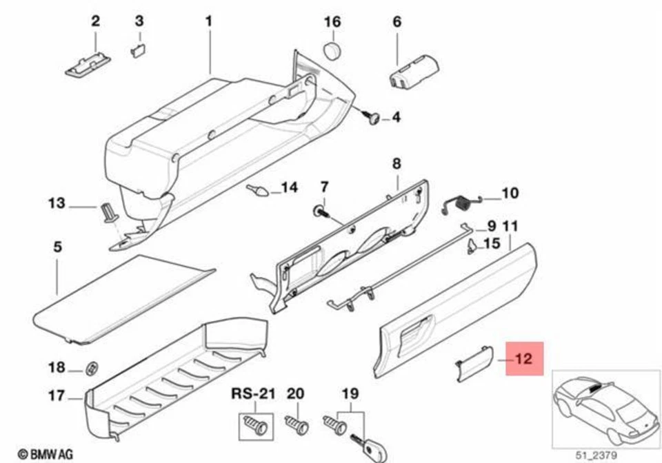 Genuine BMW E36 316g 316i 1.6 1.9 318tds 318ti 323ti Compact Flap 51168146466 - Image 1 of 1
