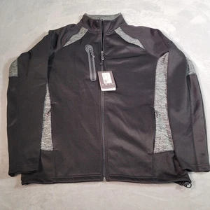 NASA Synapse Jacke Herren Large schwarz meliert durchgehender Reißverschluss Tasche Fossa Apparel #2280 - Bild 1 von 16