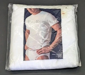 Vintage Polo Ralph Lauren Men’s White Crew Neck T-Shirts Size Medium 3-Pack NOS - Picture 1 of 5