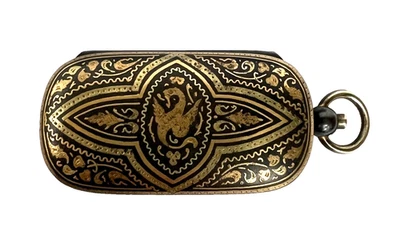 Portefeuille / Porte Louis d’or ancien – Damasquiné – XIXe - Photo 1/4