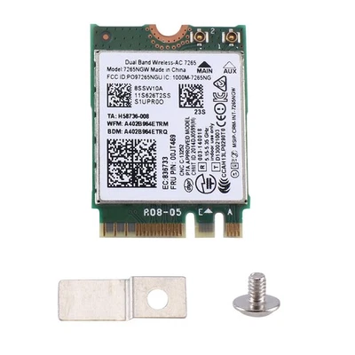AC7265 7265NGW WLAN Karte FRU00JT469 802.11AC NGFF BT4.0 für E5508747 - Bild 1 von 4