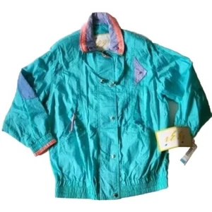 Chaqueta de Invierno Vintage Años 80 Multicolor IZZI Esquí Nieve Talla Mediana Retro Deadstock - Imagen 1 de 8