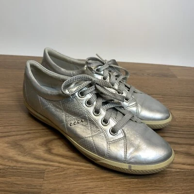 Ecco Evo Luxe Golf Shoes Womens Spikeless Cushioned Silver Leather Sz 40/ 9 - Image 1 of 4