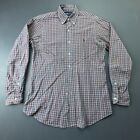 Ralph Lauren Shirt Mens Small, Custom Fit Button-Down Plaid Cotton Long Sleeve