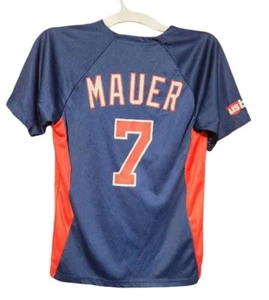 Minnesota Twins Jersey Youth Boys Large Blue Joe Mauer MLB - Picture 1 of 3
