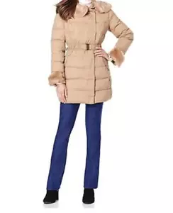 Women's Outerwear Winter parka puffer down fill fur hooded coat jacket plus 3X - Picture 1 of 12