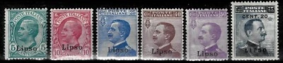 Italian Aegean Island 1912 ☀ Italian Stamps Overprinted "Lipso" ☀  MNH (**) - Image 1 of 2