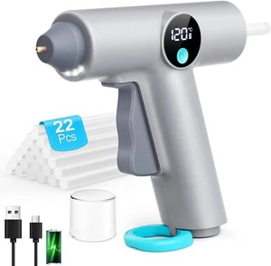 Cordless Electric Hot Melt Glue Gun 25W DIY Repair Heating Tool Rechargeable - Picture 1 of 7