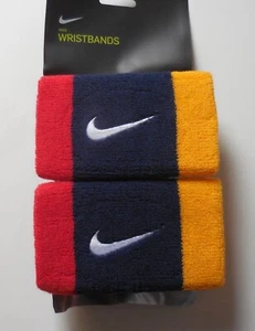 1 par de pulseras Nike Swoosh DW azul marino medianoche/rojo universitario/oro universitario/blanco - Imagen 1 de 6