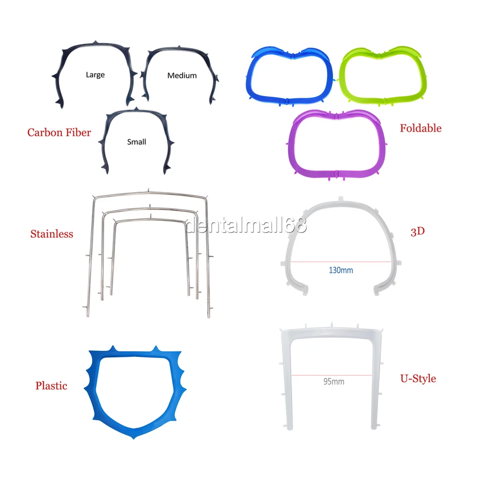 Soporte de marco de presa de goma dental abrazaderas de presa de goma endodóntica herramienta instrumento TODOS Foto 1 de 1