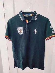 Polo Ralph Lauren Germany Polo Shirt Mens Medium Custom Slim Fit Short Sleeve - Picture 1 of 5