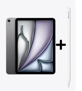 Apple iPad Air 11 (M2) 2024 WiFi 128 GB Space Grey Grau+ Apple Pencil Pro Bundle - Bild 1 von 1