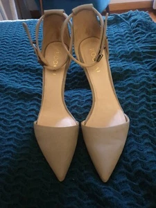 KOOKAI Leather High Heels Stilettos Shoes Silver Grey Heel Size 38 B40 - Foto 1 di 6