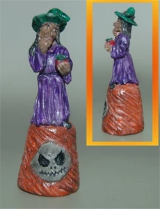 BLAS SERVIN THIMBLE- HALLOWEEN WITCH #2 PARAGUAY S30 1 3/4" - Picture 1 of 1