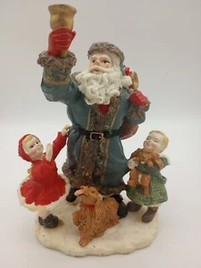 VNT Santa Claus And Children Figurine Saint Nicholas Holiday Mantle Decor - Picture 1 of 9