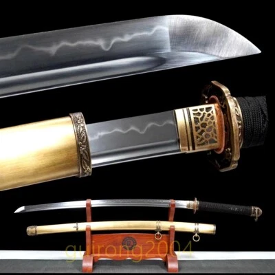 Военный 98 японский меч самурай катана T10 стали глины закалки лезвие латуни Saya - Изображение 1 из 4