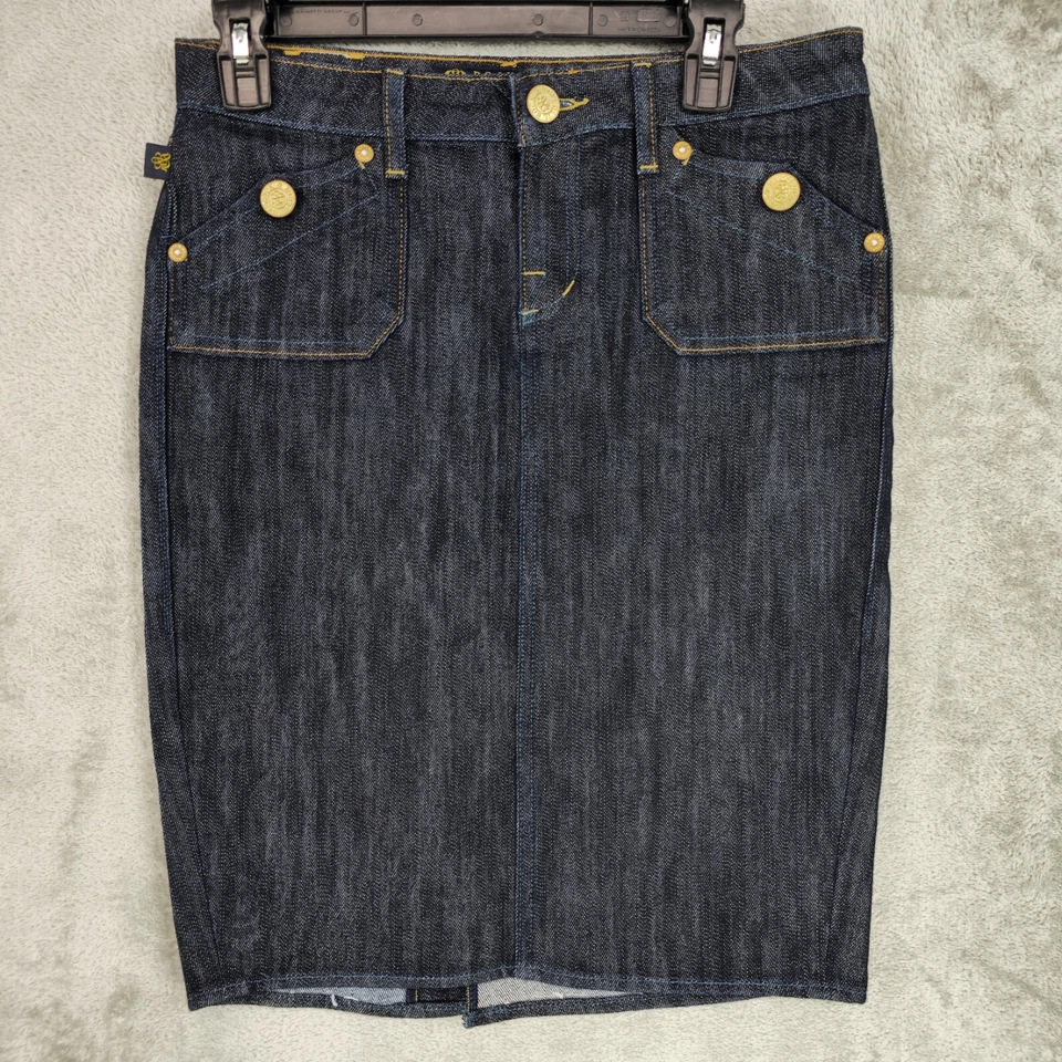 Falda De Colección Y2K Rock & Republic Para Mujer 27 Azul Oscuro Denim Rara Años 90 Ropa de Calle Foto 1 de 4