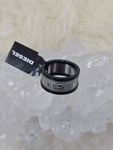 Diesel S/Steel Blue Men's Ring Size 10 BNWT - Picture 1 of 7