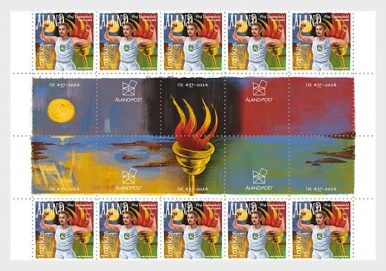 Aland 2024 deporte olímpico 1924 parís FREJ LIEWENDAHL 1902 1966 10v mnh canalón Foto 1 de 1