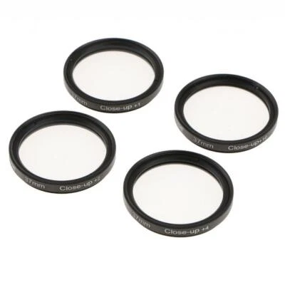 4 Pcs 37mm Macro Close Up +1 +2 +4 +10 Lens Filter Kit Set with Carry Pouch - Image 1 of 4