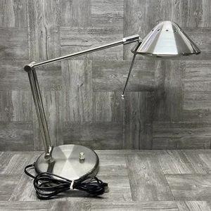 Vintage MCM UFO Space Age Saucer Metal Desk Lamp Adjustable Tested Working - Picture 1 of 20