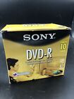 SONY DVD-R 10 PACK 120 MIN 4.7 GB RECORDABLE MIEDA BLANK DISC NEW SEALED 4x
