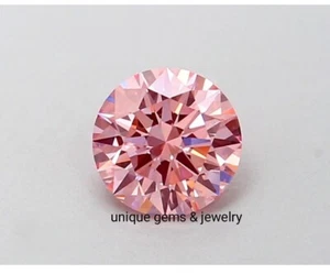 AAA+ 2 quilates corte redondo piche diamante rosa suelto VVS1 grado D piedra preciosa1+ regalo - Imagen 1 de 6
