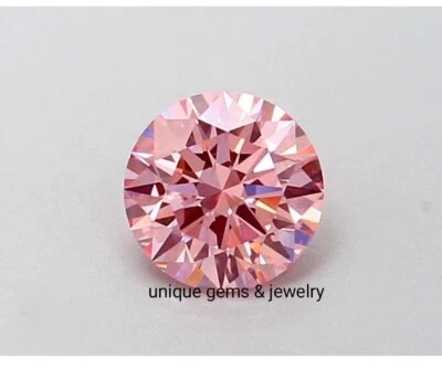 AAA+ 2 Ct Round Cut Piche Pink  Diamond Loose VVS1 D Grade Gemstone1+ Gift - Image 1 of 4