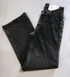 Arizona Low - Rise Black Sparkle Baggy Jeans Size 0. - Bild 1 von 12