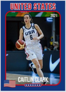 2021 Caitlin Clark USA Basketball Rookie Card Iowa Hawkeyes #6