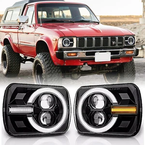 2pcs 7x6'' 5x7'' LED Headlights DRL For Toyota Pickup 1982-1995 Truck 4Runner - Picture 1 of 10