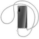 Łańcuszek na telefon komórkowy do Sony Xperia 10 II srebrny łańcuszek etui z paskiem sznurek