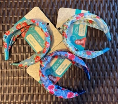 Pioneer Woman Lot of 3 New Headbands Breezy Blossom Vintage Floral Sweet Rose - Image 1 of 3