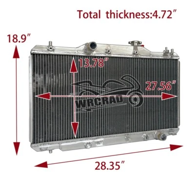 Radiador de aluminio para Honda Integra Acura RSX Type-R 2002-2006 DC5 K20A 2,0 L MT/ Foto 1 de 4
