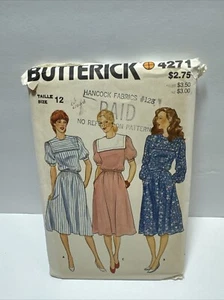 Butterick 4271 Misses Dress Sailor Collar Pattern 12 *Cut Around Pattern Read - Picture 1 of 3