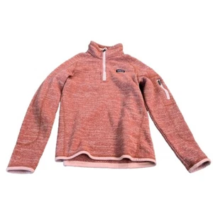 Patagonia Pink 1/4 Zip Kids Better Sweater Size L 12 - Picture 1 of 6
