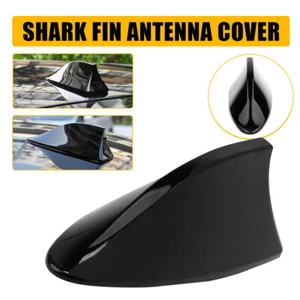 Shark Fin Car Roof Antenna Black Radio FM/AM Antena Radio Universal Screw - Picture 1 of 14