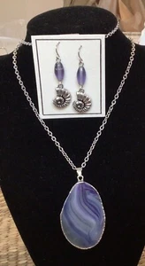 Collar Árbol de la Vida Casero con Par de Pendientes Colgantes Hipoalergénicos a Juego - Imagen 1 de 4