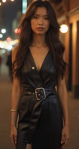 Women Black Color Extra Long Fabric Wide Band Belt Hip High Waist Fit Size XS S - Picture 1 of 24