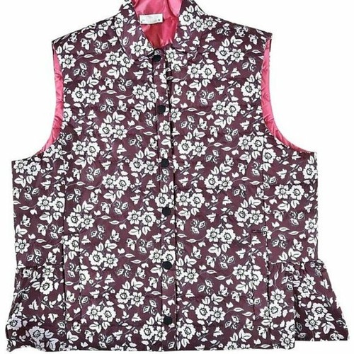 Gilet trapuntato reversibile Kate Spade Begonia Bloom rosa giacca floreale S nuovo con etichette $198