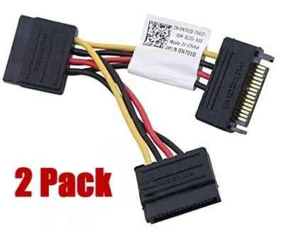 2x Dell Foxconn SATA conector de alimentación divisor cable adaptador 3.75" 0N701D N701D Foto 1 de 2