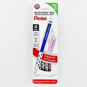 GraphGear800 automatischer Zeichenstift (0,7 mm) 4 Stück (blau, weiß, rosa und violett) - Bild 1 von 9