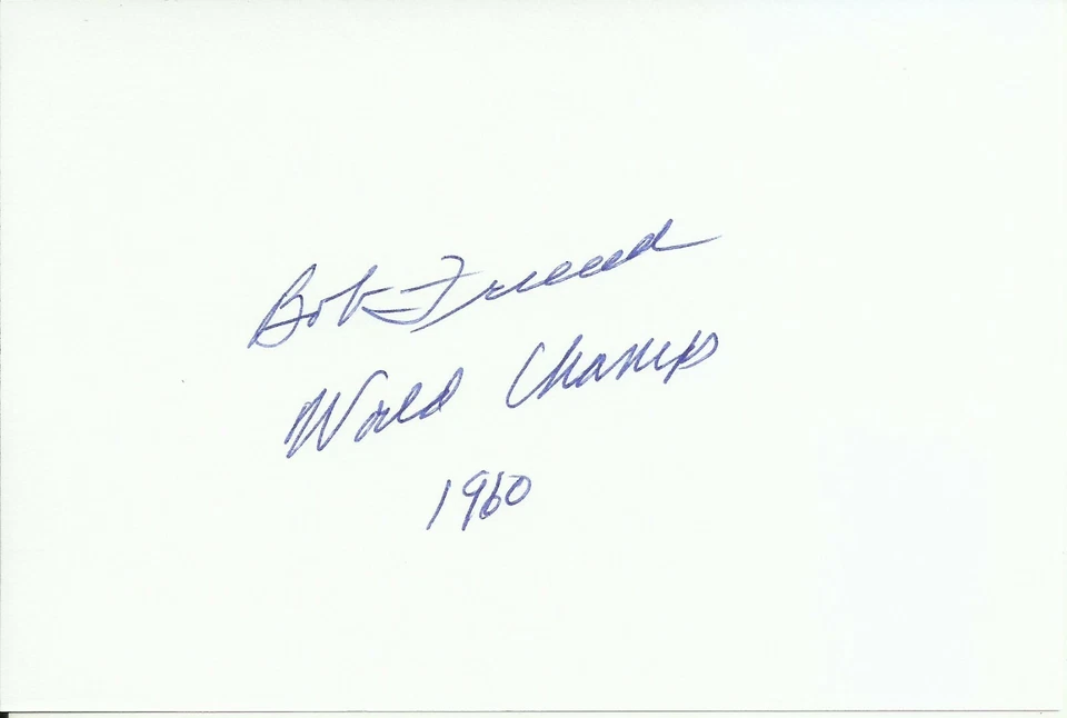 Bob Friend MLB Baseball Autographed Signed Index Card - Image 1 of 1