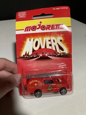 Majorette Movers #240 Range Rover Fire Dept. District 3 Red w/Ladder 1:60 NIP - Image 1 of 2